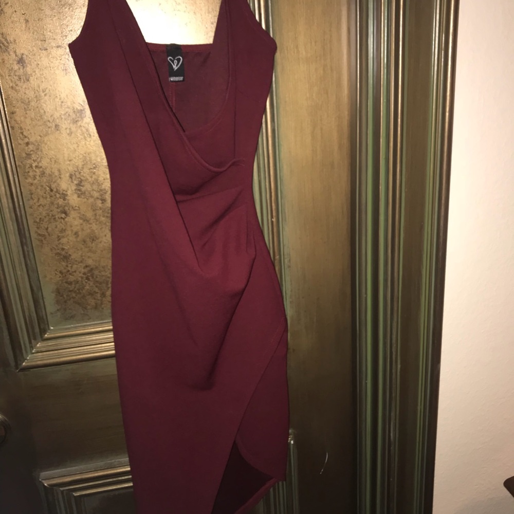 Wrap dress in red